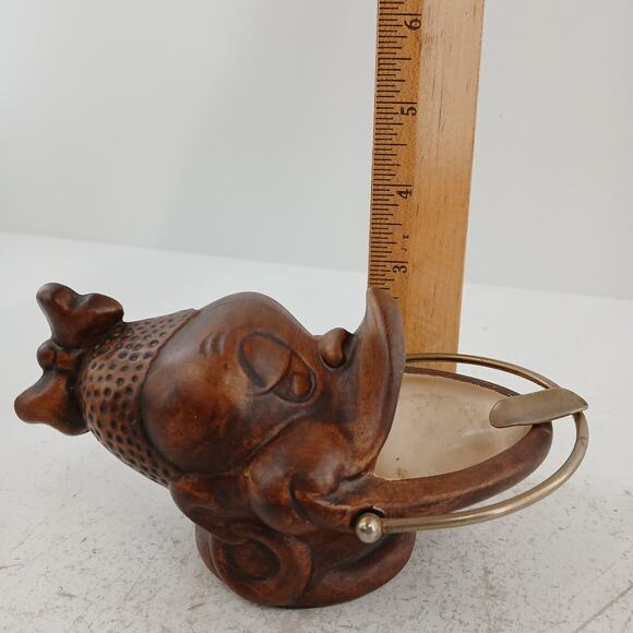 VTG Treasure Craft Monkey Ashtray MCM Brown Ceramic Figurine Retro 1960s Decor - Picture 12 of 12